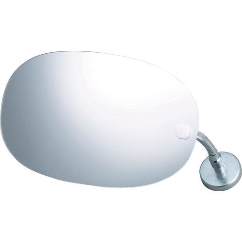 TRUSCO Oval Mirror Magnet Type Width 290mm x Height 150mm TOM-290M 1 pc