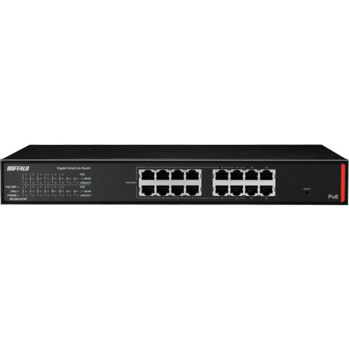BAFFALO Business-oriented Gigabit-compatible PoE Layer 2 Smart Lite Switch 16 ports BS-GSL2016P 1 unit