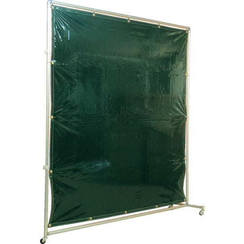 Yoshino Shading Fence Aluminum Pipe 1x2 with Connecting Casters Dark Green YS-12JC-DG 1 Unit