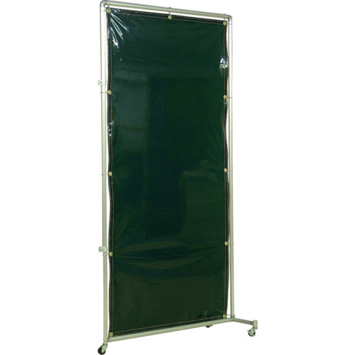 Yoshino Shading Fence Aluminum Pipe 1x2 with Connecting Casters Green YS-12JC-G 1 Unit