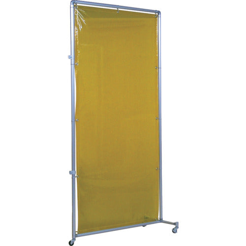 Yoshino Shading Fence Aluminum Pipe 1x2 with Connecting Casters Yellow YS-12JC-Y 1 Unit