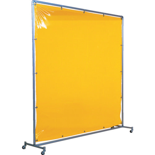 Yoshino Shading Fence Aluminum Pipe 1x2 Single Caster Yellow YS-12SC-Y 1 Unit