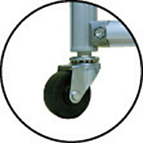 Yoshino Spark Protection Aluminum Pipe 2x2 with Connecting Casters YS-22JC-A 1 Unit