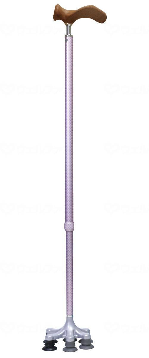 Assist International Assist Super Multi-Point Cane Angel Cane Pink Right Hand