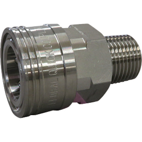 ＦＬＯＢＡＬ　両路開放型クイックカップリング　ＴＳ−２ＳＭ（ＳＵＳ３０４）　TS-2SM(SUS304)　1 個