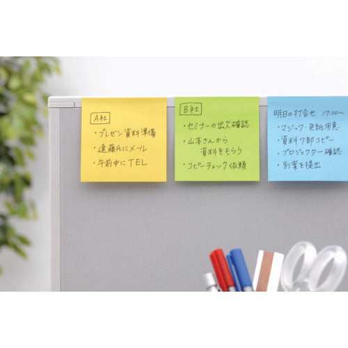３Ｍ　ポスト・イット　強粘着　７５Ｘ７５ｍｍ　９０枚　エレクトリックブルー　654SS-B　1 PK
