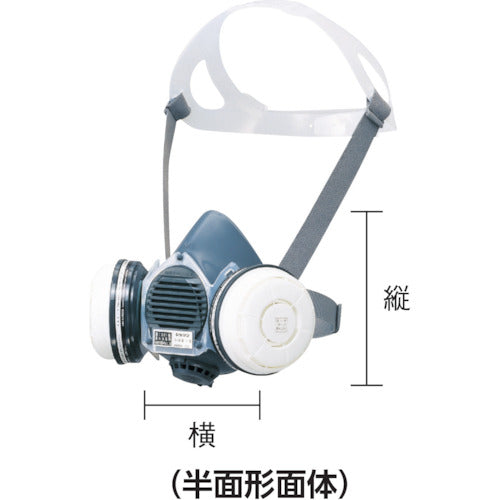 シゲマツ　防毒マスク吸収缶面体　GM81S(M)　1 個