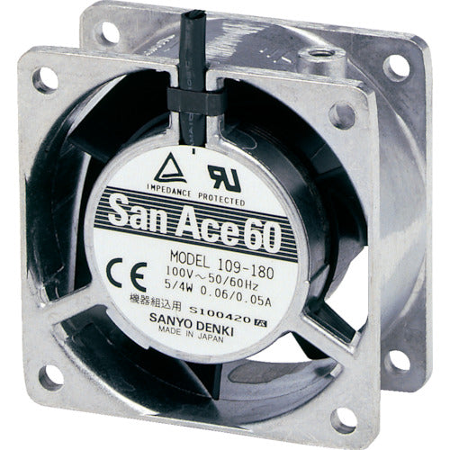 ＳａｎＡｃｅ　ＡＣファン（６０×２８ｍｍ　ＡＣ１００Ｖ　センサ無）　109-180　1 台
