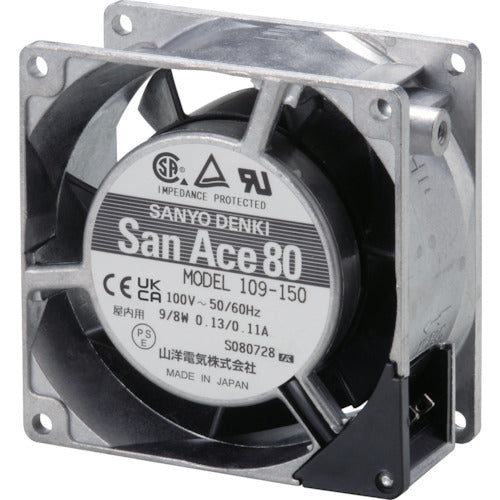 SanAce AC fan (80 x 25 mm AC 100V plug cord included) S-109S050 1 unit