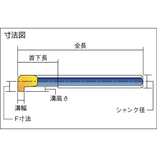 ＮＯＧＡ　超硬ソリッドバー　タイニーツール・溝入れ　シャンク径６ｍｍ　溝幅１．５ｍｍ　MGR6B1.5L15　1 本
