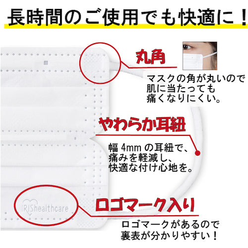 ＩＲＩＳ　２９１０９７　デイリーフィットマスク　ナノエアーフィルタープラス　ふつう　３０枚入　白　PN-DNI30L　1 箱