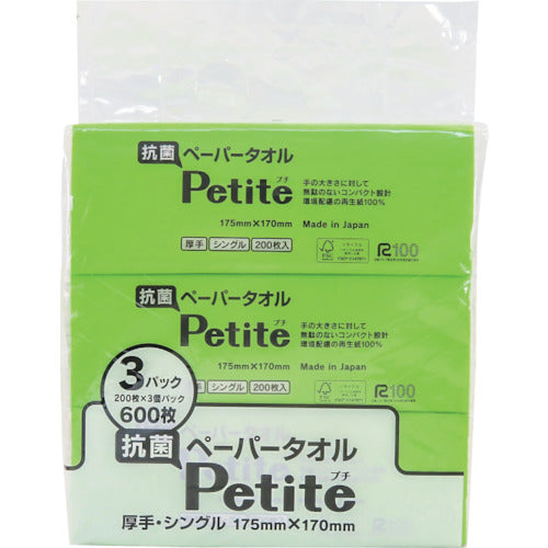 Toyo Paper Towels Antibacterial Petit Single 3P 200 Sheets 244030 1 Bag