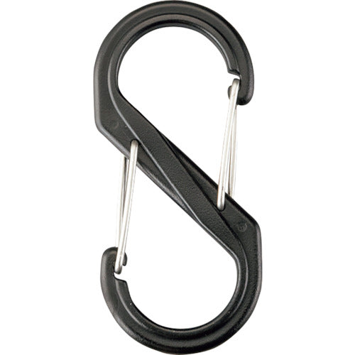 Green Cross S-shaped carabiner SKD-BK Black 88 x 40 Hook opening on both ends 284185 1 piece