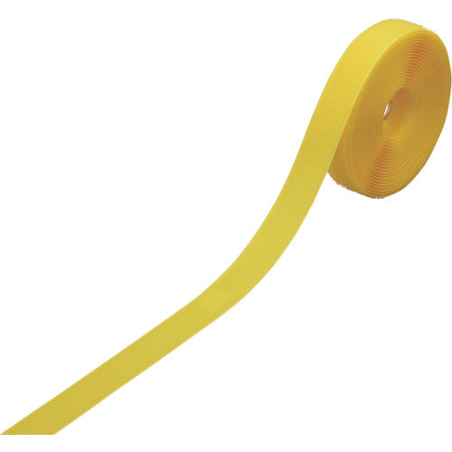 Green Cross Hook Line Tape (Hook and Loop Type) FL-255Y 25mm width x 5M Yellow 348022 1 roll