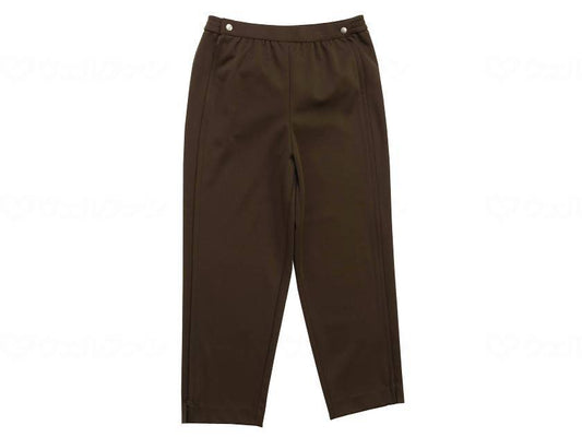 WATAKI stretchy pants with zippers on both sides, brown, size M