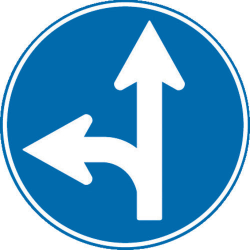 TOUGH Melamine Sign "No Direction Outside Specified Direction" ARR-311-A 1 Sheet