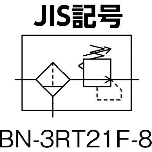 日本精器　フィルタ付減圧弁８Ａコンパクトタイプ　BN-3RT21F-8　1 個