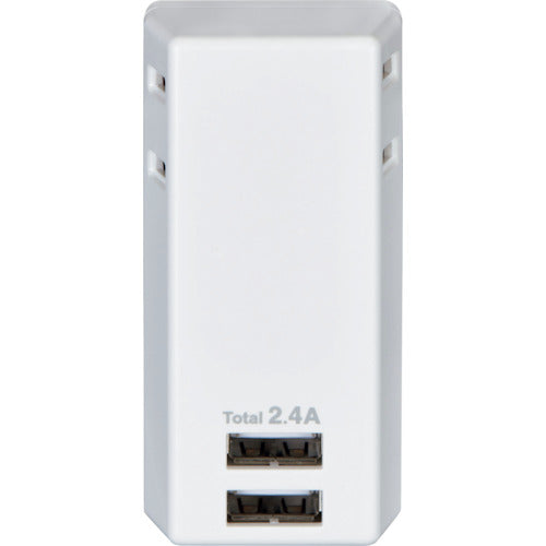ELPA USB Tap 2 Outlets 2 Ports 2.4A UA-222L 1 pc