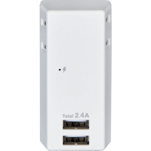 ELPA Lightning Resistant USB Tap 2 Outlets 2 Ports 2.4A UA-222SL 1 pc