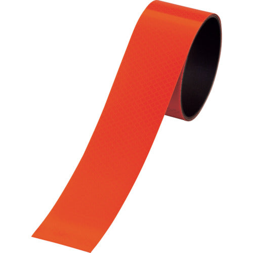 緑十字　マグネットシート　高輝度プリズム反射タイプ　蛍光オレンジ　マグネ５０ＰＨ−ＫＹＲ　５０ｍｍ幅×１Ｍ　312219　1 巻