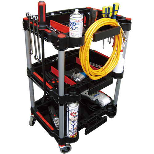 녹색 십자 공구 카트 KT-4658X 블랙 570×455×890mm 트레이 3단 146152 1대