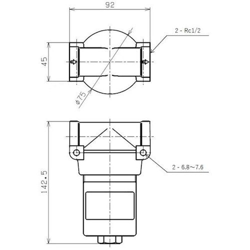 Yamashin Filter Line Filter DT-04 Series DT-04-A-10X-B-RC1/2 1 piece