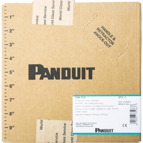 ＰＡＮＤＵＩＴ　ＭＬＴタイプ　長尺ステンレススチールバンド　スタンダードタイプ　ＳＵＳ３０４　幅：４．６ｍｍ　長さ：３０４．８ｍ／巻　ＭＢＳ−ＭＲ　MBS-MR　1 巻