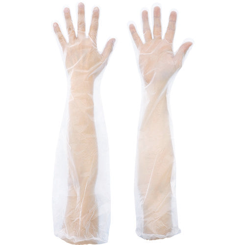 SHOWA Polyethylene Disposable Gloves No. 860 Polyethylene Long 30 pieces Medium size NO860-M 1 box