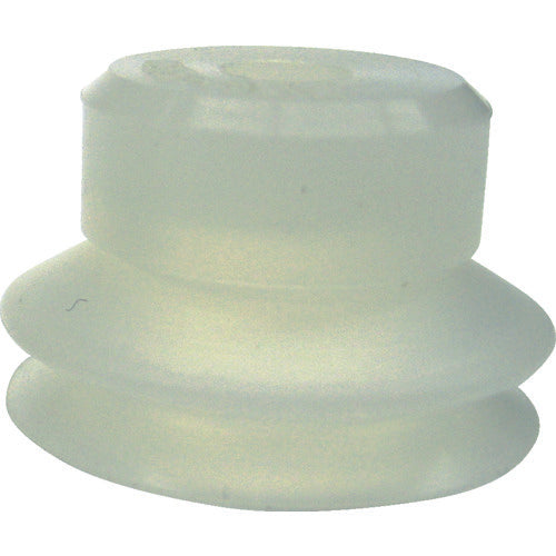 CONVUM Suction Pad Bellows Screw Mount Φ20 Silicone Rubber Milky White PJG-20-S 1 pc