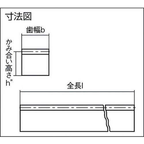 ＫＧ　黄銅ラック　ＲＫ５０Ｂ２−０８０８　全長２００ｍｍ　有効歯数１２５　歯幅８ｍｍ　RK50B2-0808　1 個