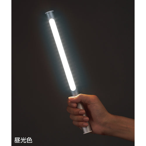 緑十字　ＬＥＤライト　ＬＥＤ　Ｍａｇｉｃ　Ｗａｎｄ（マジックワンド）　シルバー　２２Φ×３０６ｍｍ　充電式　353044　1 本