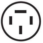 Meiko MU2818 1pc, 3P grounded embedded socket