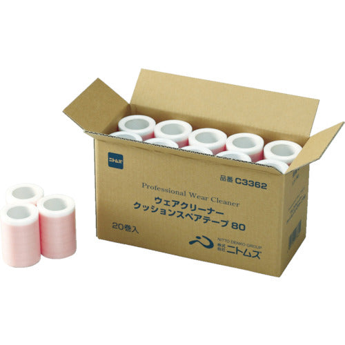 ニトムズ　プロフェッショナルウェアクリーナークッションスペア８０　（２０巻入）　C3362　1 箱