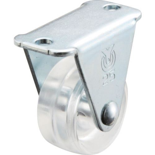 YUEI Plate-type Fixed Caster Transparent Polycarbonate Wheel Diameter 25mm G Type GR Type Mounting Dimensions 29 x 0 GR-25PC 1 Piece
