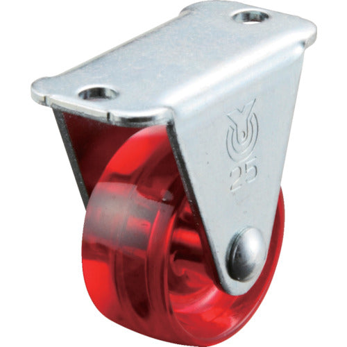 YUEI Plate-type Fixed Caster Red Polycarbonate Wheel Diameter 25mm G Type GR Type Mounting Dimensions 29 x 0 GR-25PC-R 1 pc