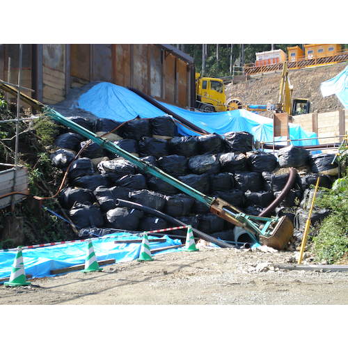 Hagiwara J-Bag Large Round Sandbag Cover Type A with Ceiling Slit Φ1.2m x Height 0.9m JBCA 1 Piece