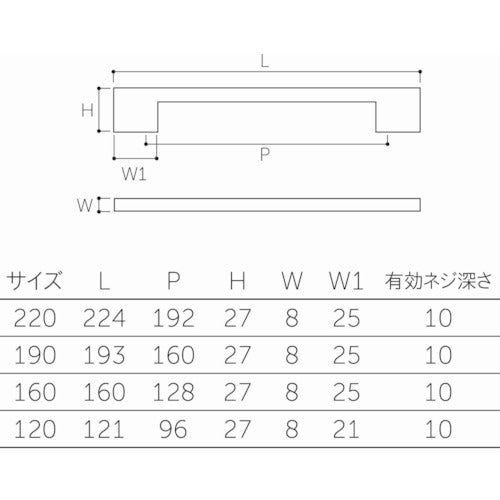 ＭＫ　コワンハンドル　１６０ｍｍ　サテンシルバー　MHD-45016J　1 個