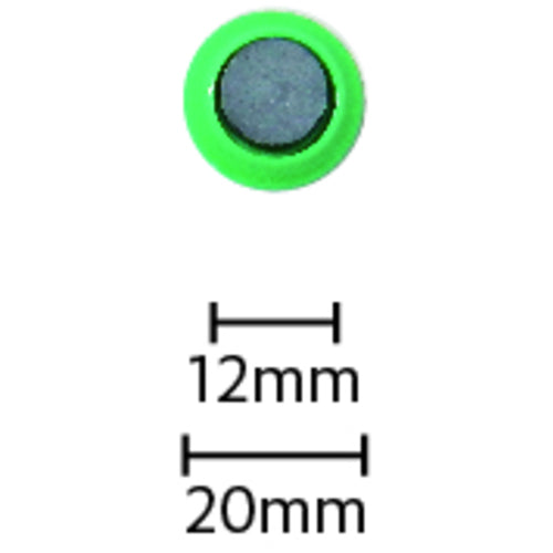 ｍｉｔｓｕｙａ　カラーマグネット丸型＃２０　緑　　　　　　MR-20-GR　10 個