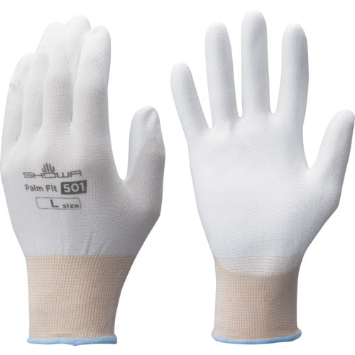 SHOWA Urethane Backless Gloves B0501 Reinforced Palm Fit Gloves White S Size B0501-S 1 Pair