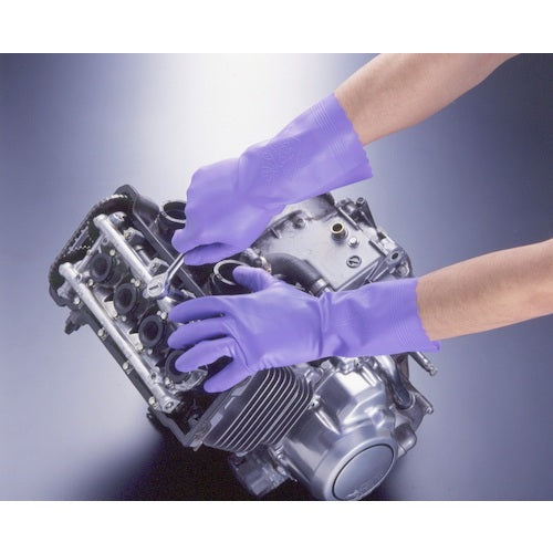 SHOWA PVC gloves, bulk purchase, simple packaging, thick vinyl, 10 pairs, violet, medium size, NO132-MV10P, 1 PK