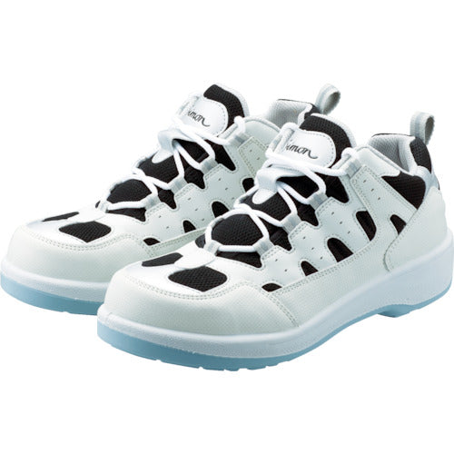 シモン　プロテクティブスニーカー（ＪＳＡＡ　Ａ種認定）　プロスニーカー　短靴　８８００　ホワイト／ブラック　２４．５ｃｍ　8800W-24.5　1 足