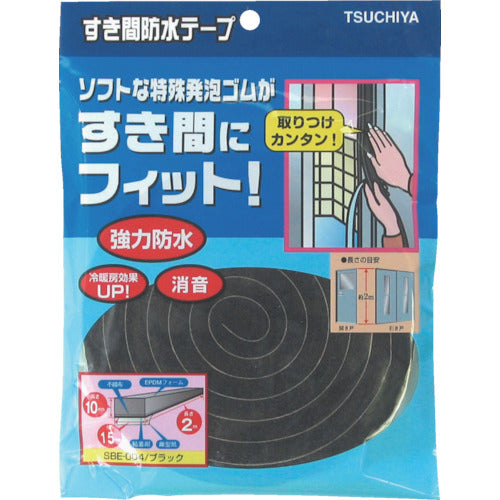 Tsuchiya Gap Waterproof Tape Black 10mm x 15mm x 2m SBE-004 1 roll