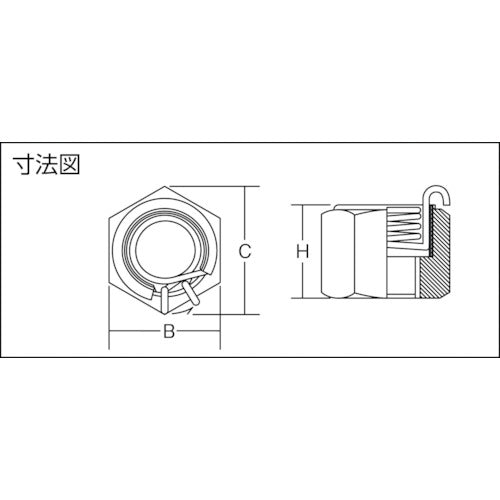 TRUSCCO 하이퍼로드 너트 3가 크로메이트 M8×1.25 7개입 B758-0008 1 PK