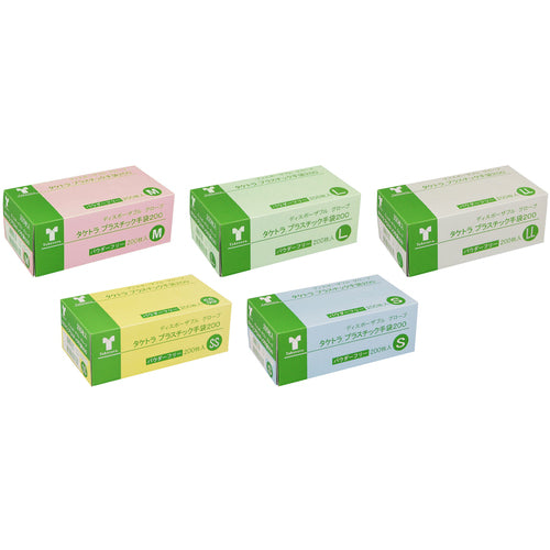Taketora Plastic Gloves 200 Powder Free S 200 pieces 075882 1 box