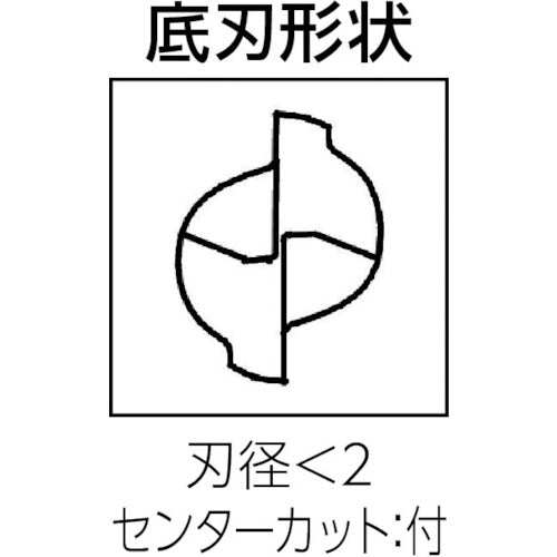 ユニオンツール　超硬エンドミル　スクエア　φ０．６×刃長２．４　C-CES2006-0240　1 本