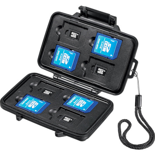 SANWA 방수·방진 메모리 카드 케이스 FC-MMC29BK 1개