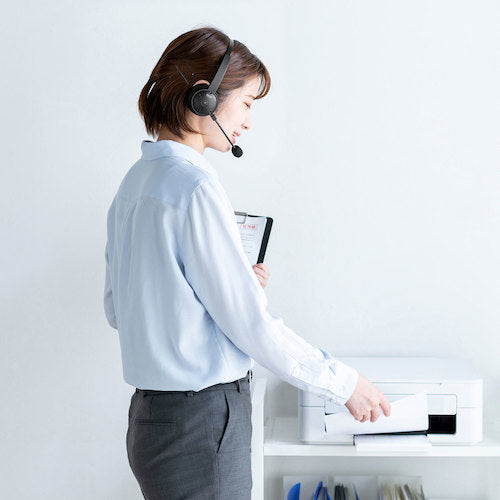 SANWA Bluetooth headset with cradle MM-BTMH59BK 1 unit