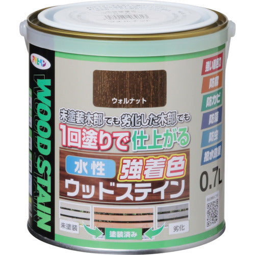 Asahipen Water-Based Strong Colored Wood Stain 0.7L Walnut 464613 1 Can