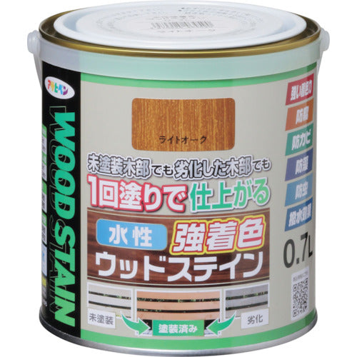 Asahipen Water-Based Strong Colored Wood Stain 0.7L Light Oak 464590 1 Can