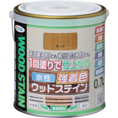 Asahipen Water-Based Strong Colored Wood Stain 0.7L Oak 464576 1 Can